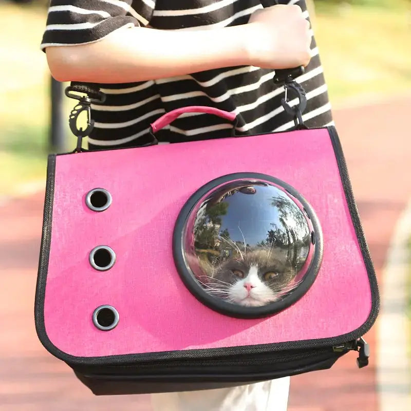 Zaino Trasportino per Cani e Gatti con Oblò a Capsula | Pieghevole e Traspirante - | GoodBoyGadgets