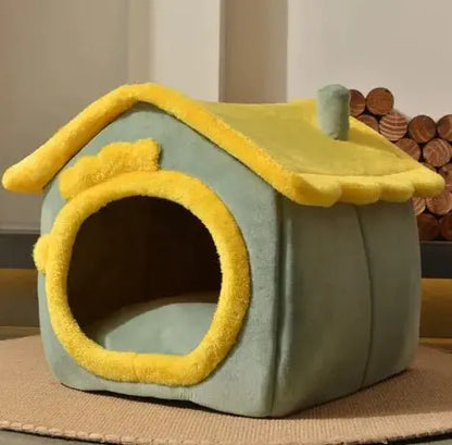 Cuccia da Interno a Casetta | Letto Morbido e Caldo per Cani e Gatti - Cuccia per cani e gatti | GoodBoyGadgets